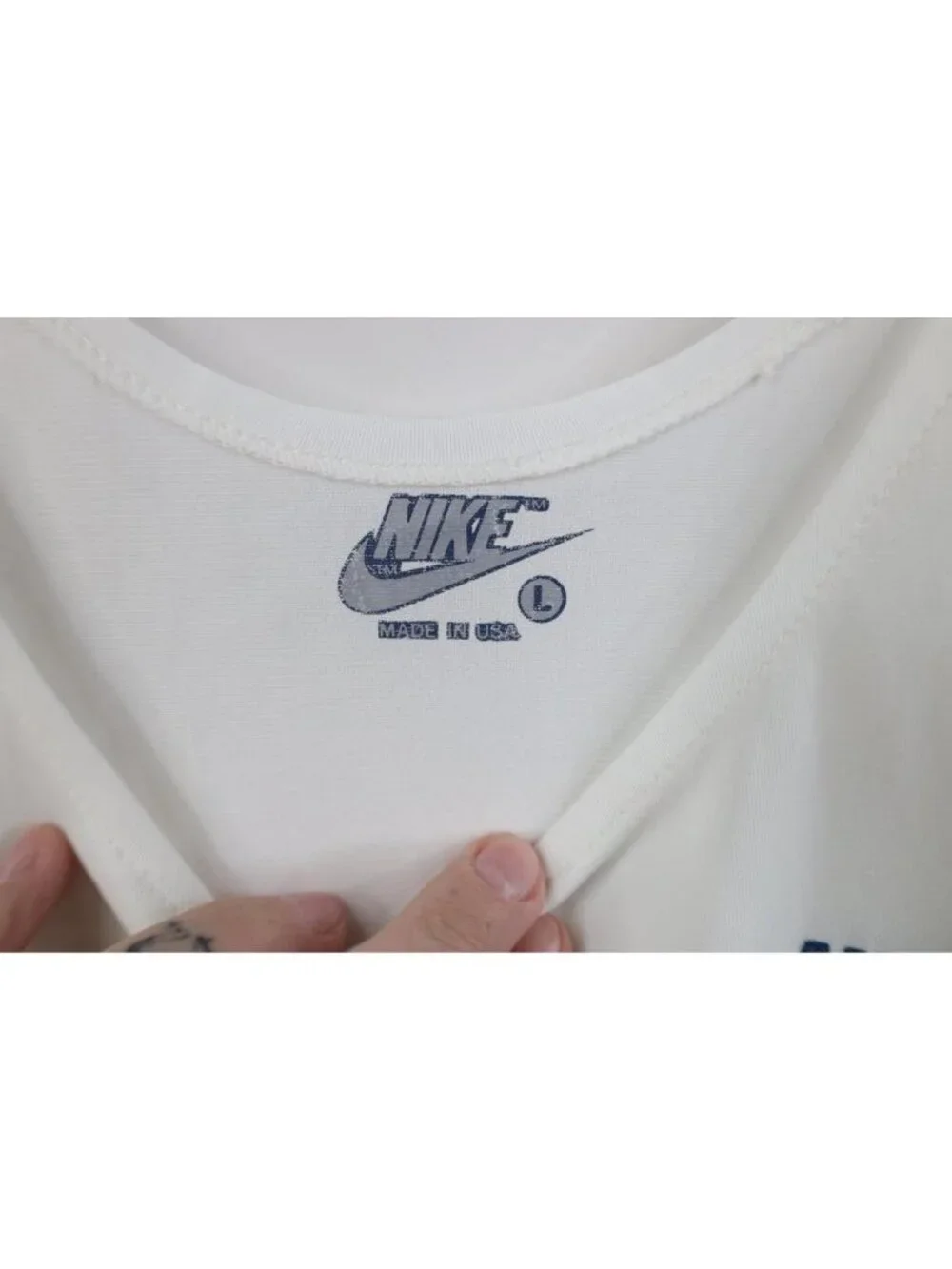 Vtg 90s Nike Womens Large Travis Scott Mini Swoosh Tank Top Singlet Jersey USA
